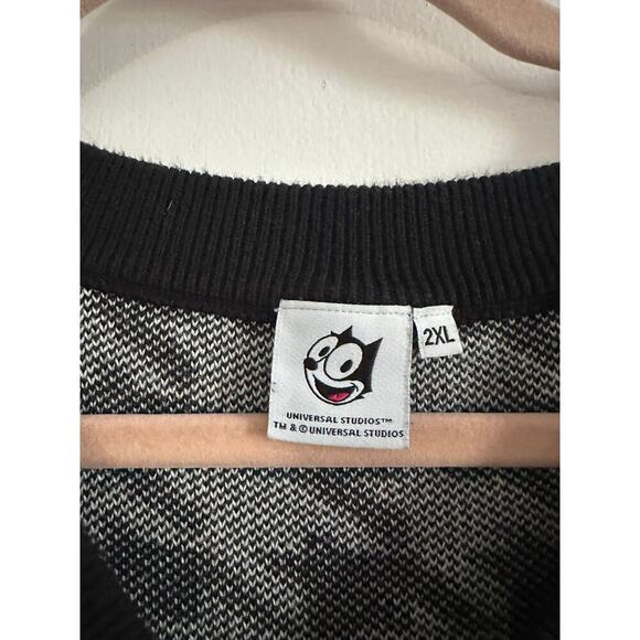 UNIVRS Felix The Cat Black White Houndstooth Vest Universal Orlando - Sz 2X - Picture 4 of 6
